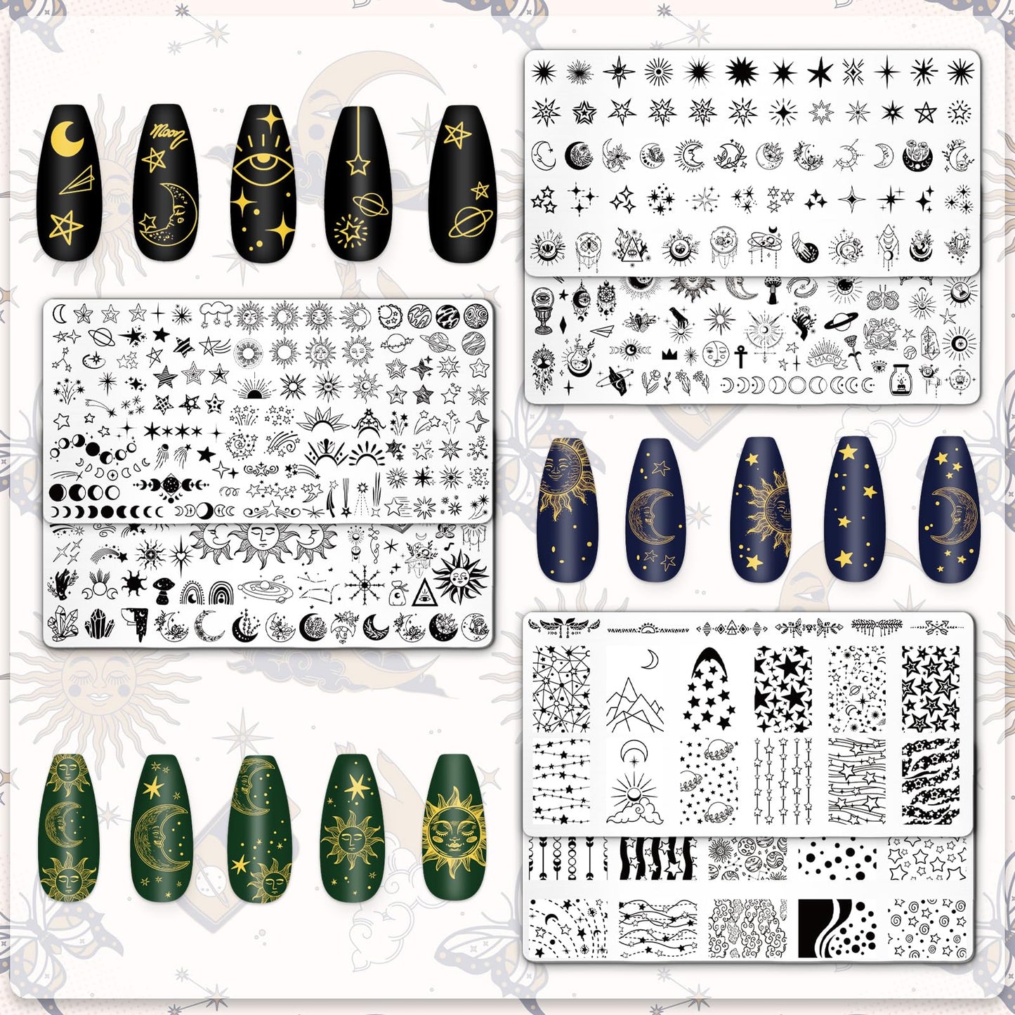 Whaline nail plate collection for professional DIY manicure designs