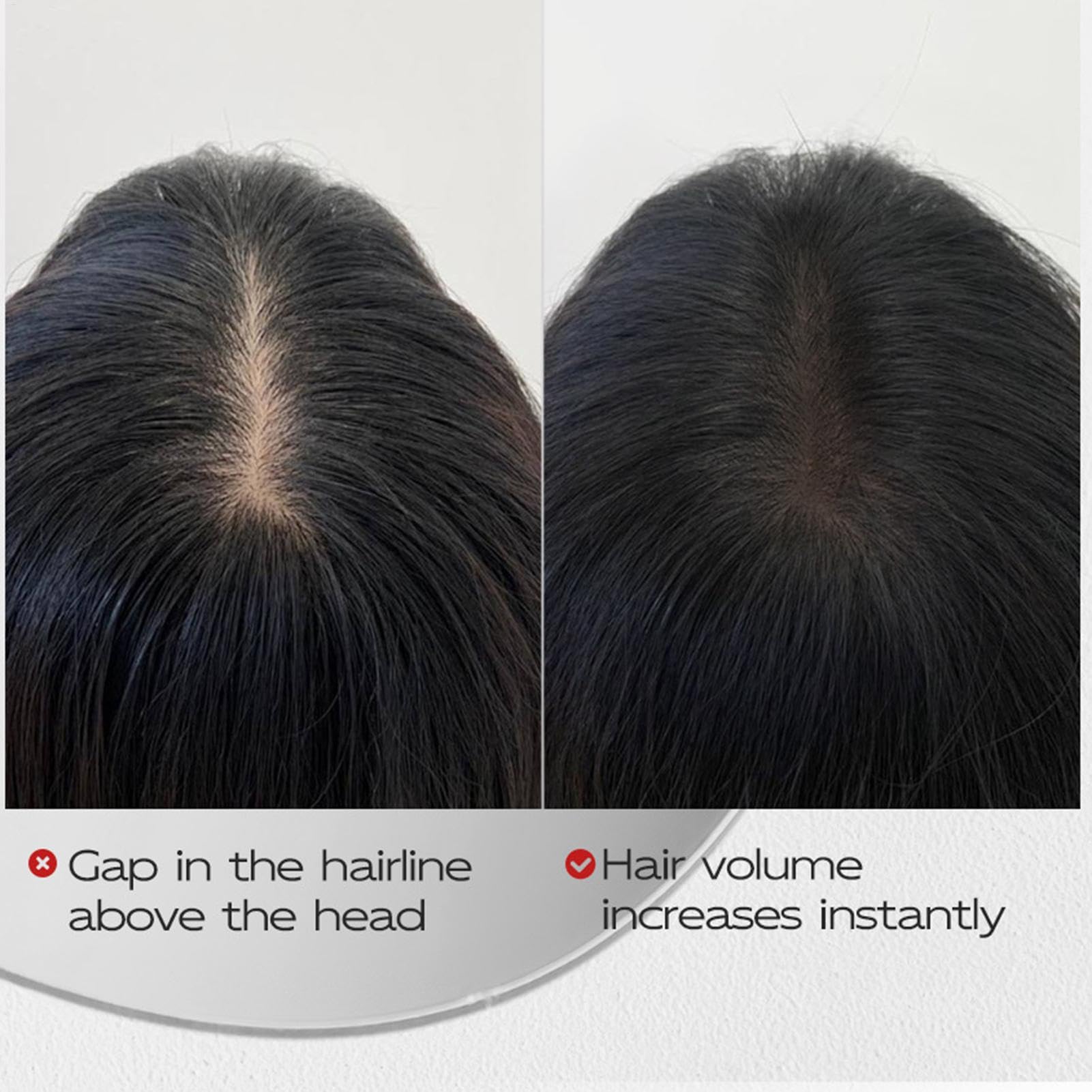 Sweatproof temporary root concealer stick being applied to fill thinning hair lines