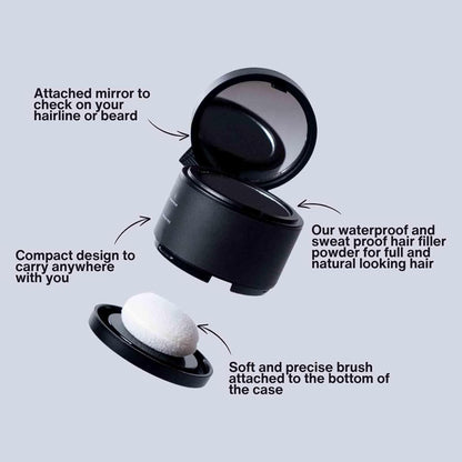 Yipane Hairbear Hair Filler Powder with built in puff applicator for scalp coverage
