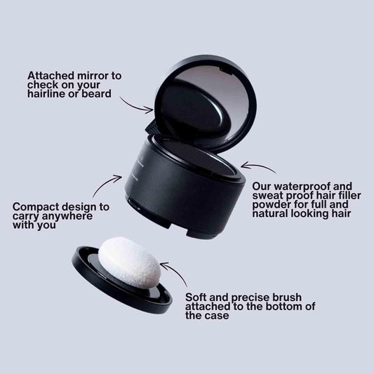 Yipane Hairbear Hair Filler Powder with built in puff applicator for scalp coverage