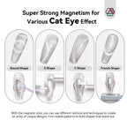 Demonstration of cat eye magnetic gel polish design using Saviland tools