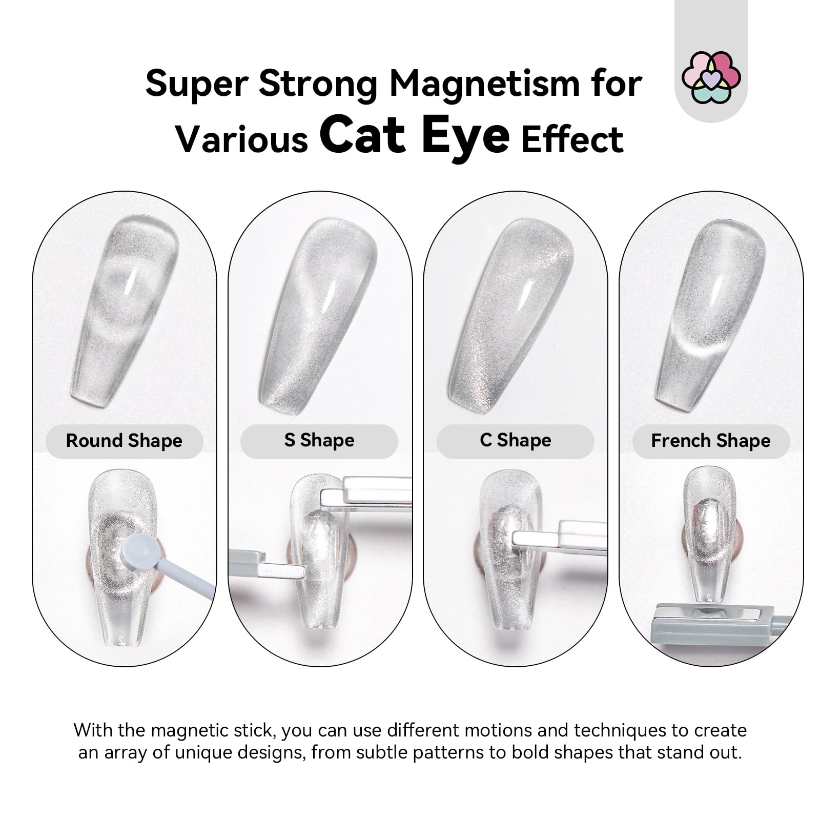 Demonstration of cat eye magnetic gel polish design using Saviland tools