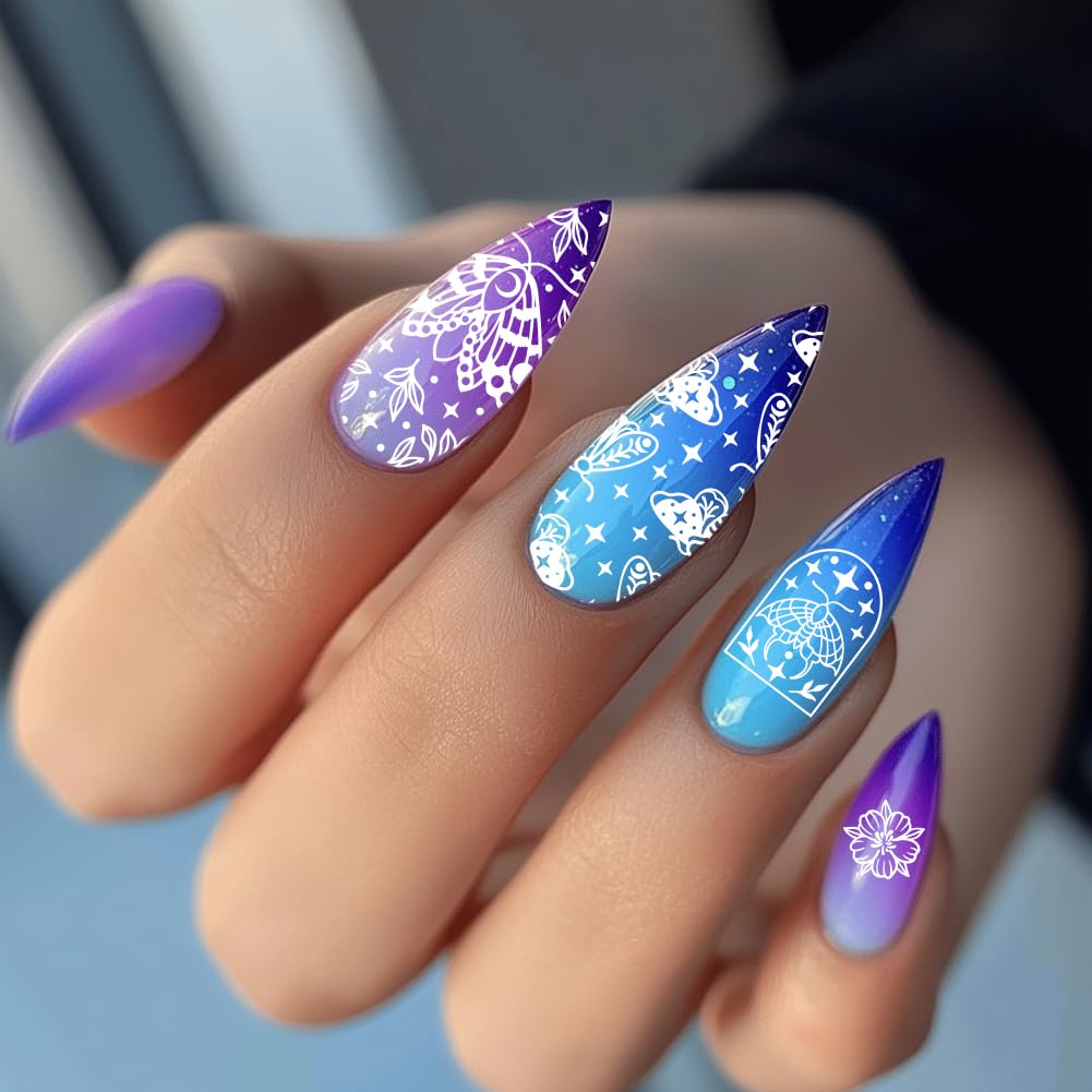 Durable stainless steel nail stamping plates for professional manicure