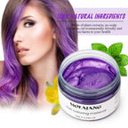 Washable hair dye wax jar angle view