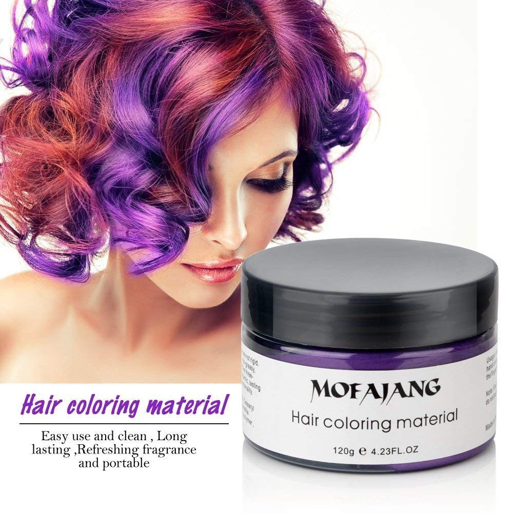 Mofajang purple temporary hair wax for men and women