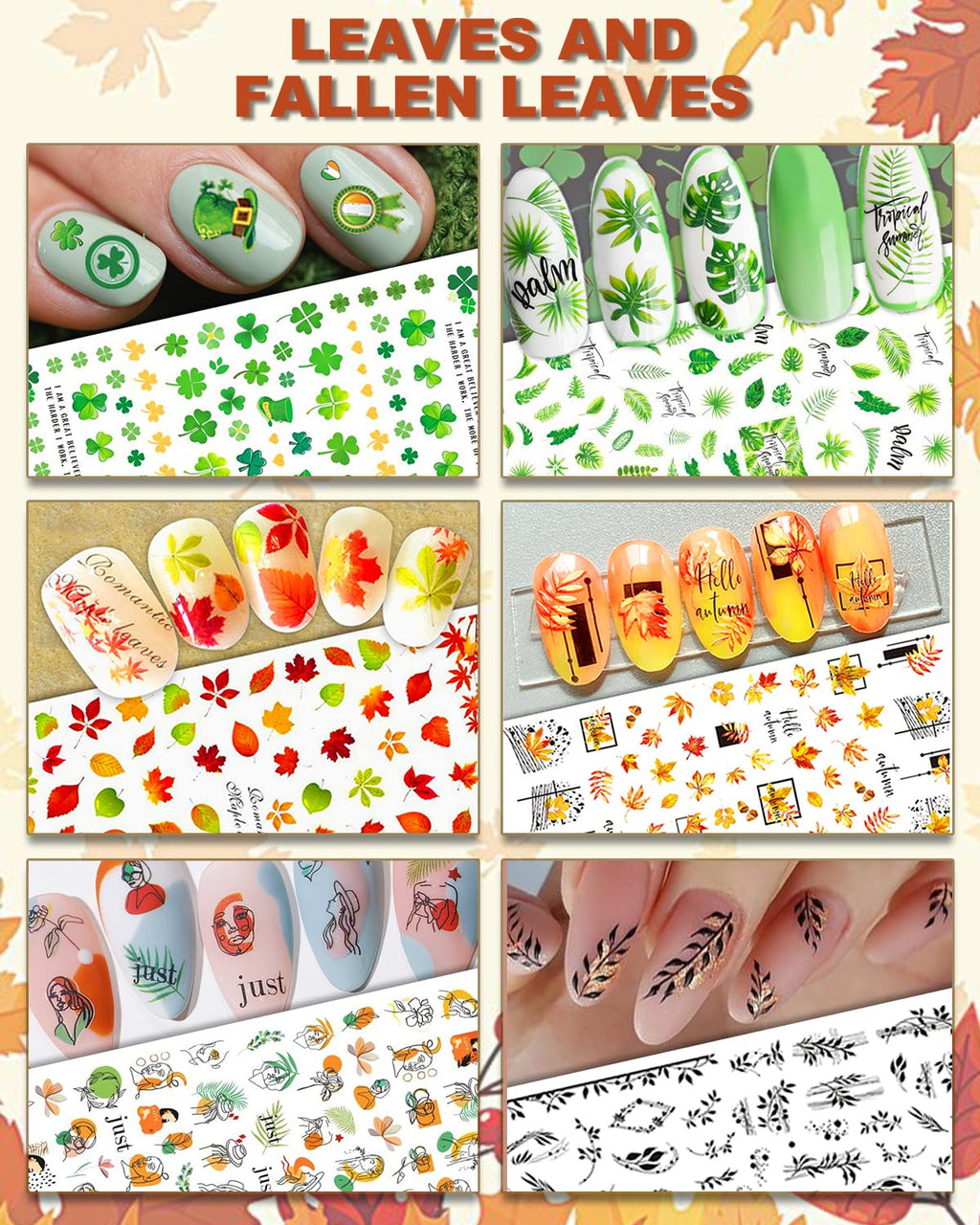 Iddfeve Christmas and Halloween holiday nail stickers