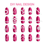 TailaiMei 36 sheets of nail art stencil tips guides