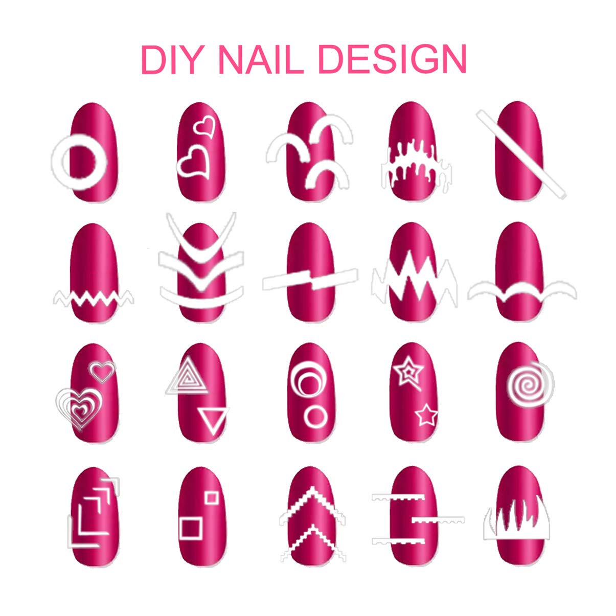 Assorted designs of TailaiMei nail art vinyl stencil sheets