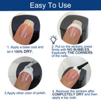 Close up of self adhesive French tip nail guides
