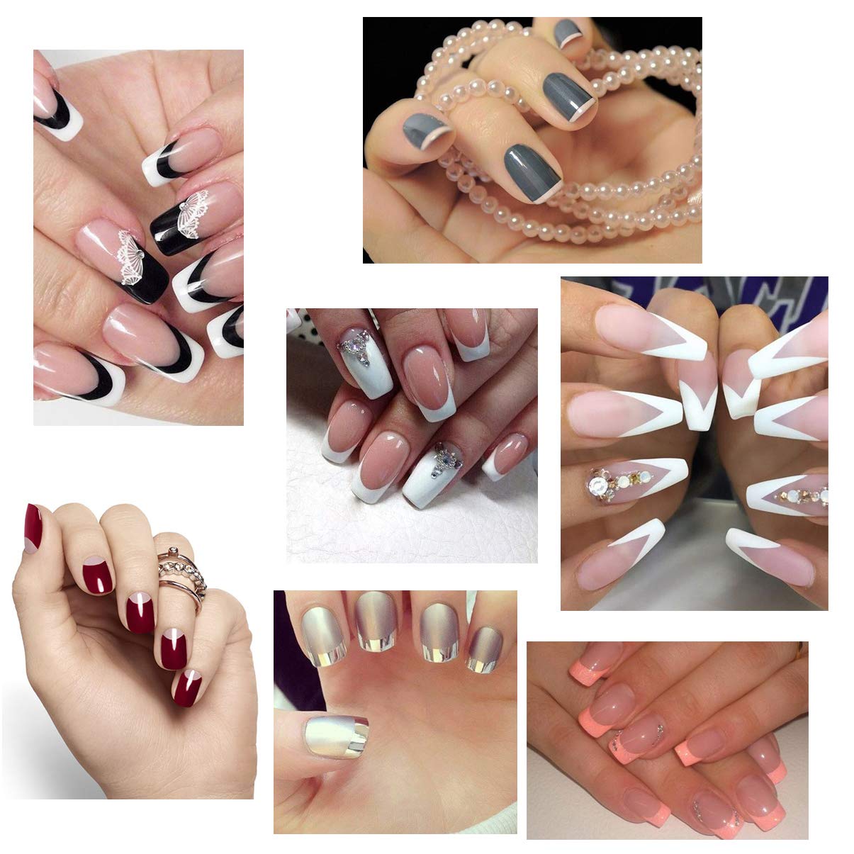 Professional DIY French manicure tools and stencils