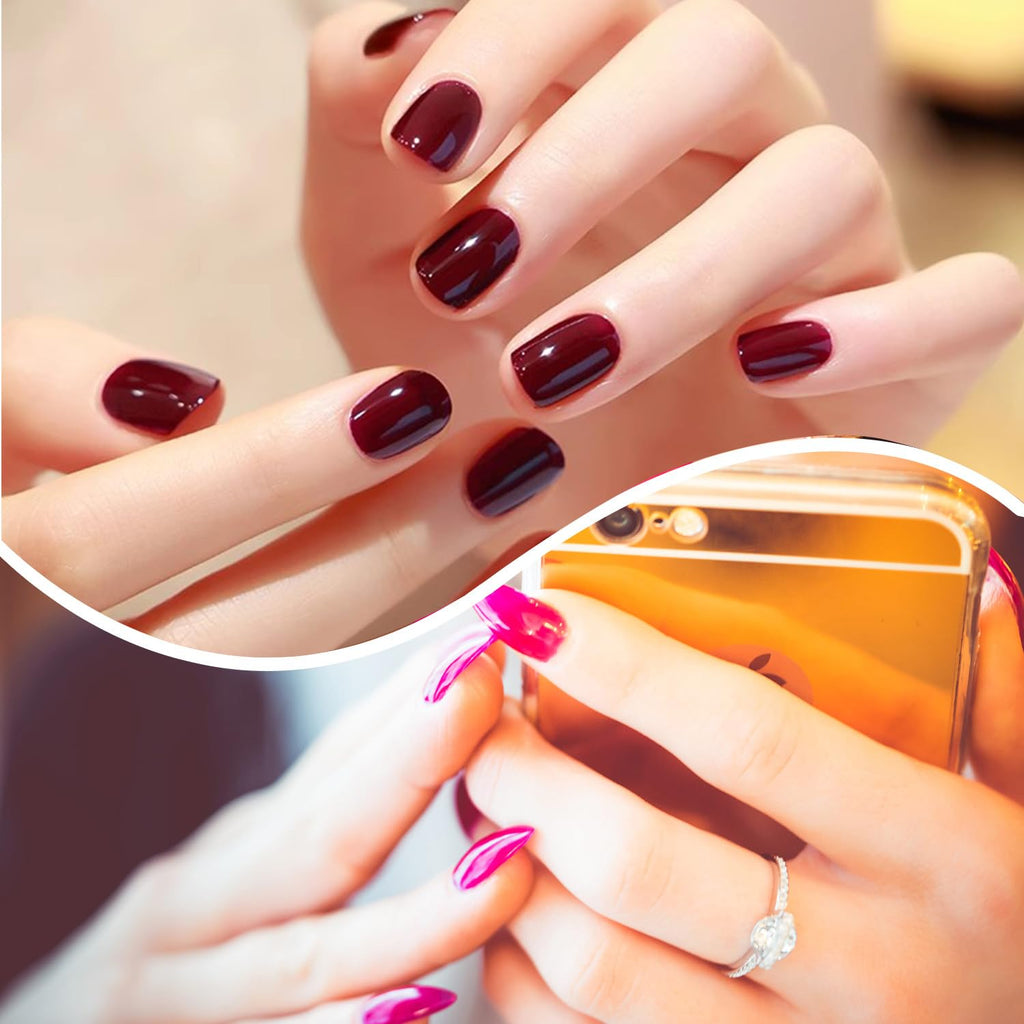 Silpecwee gradient red and pink nail wraps