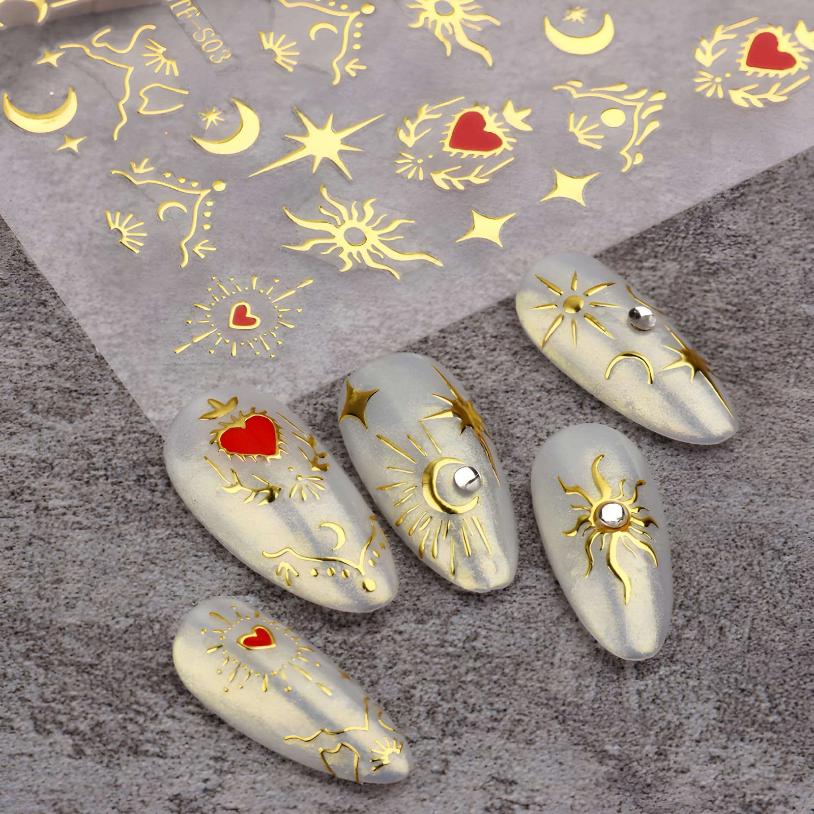 Metallic nail art accessories collection for women