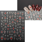 Splocudu assorted nail sticker sheets angle view
