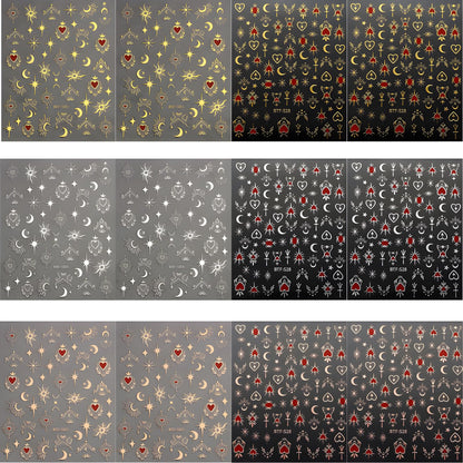 Professional nail art stickers for acrylic and natural nails