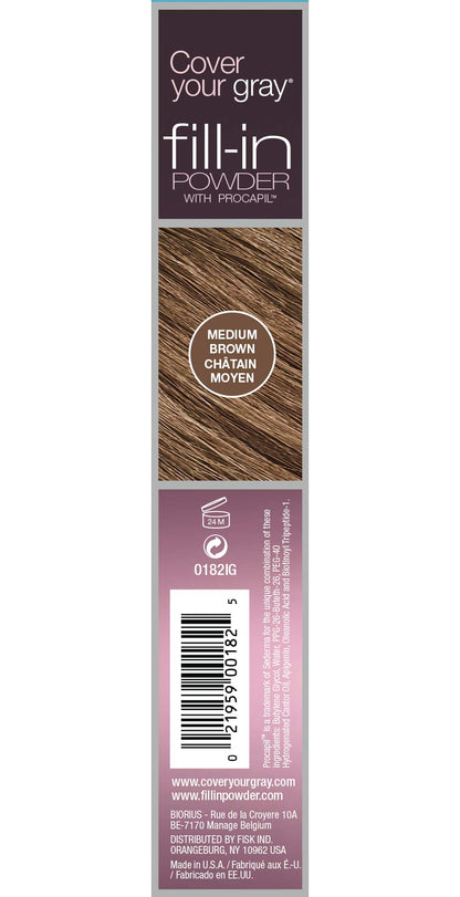 Cover Your Gray root touch up powder compact with application brush open view