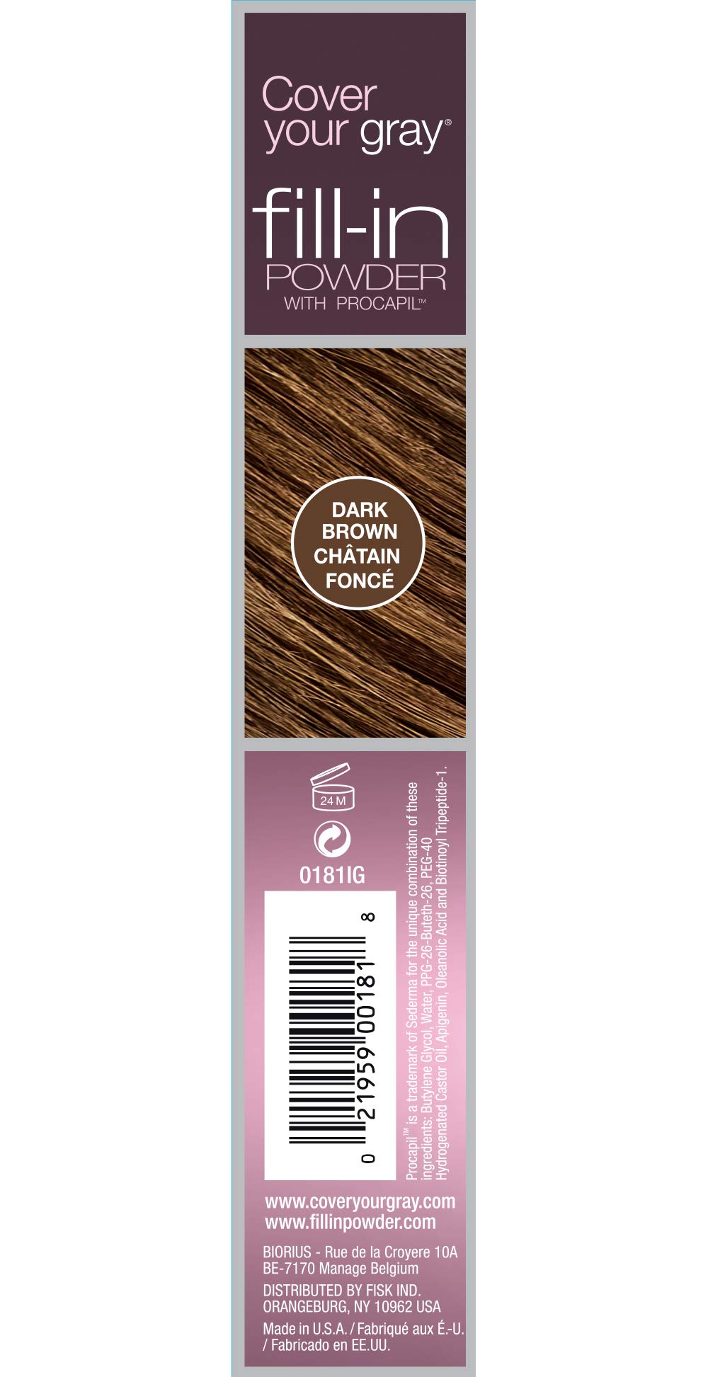Cover Your Gray Fill In Powder dark brown shade packaging