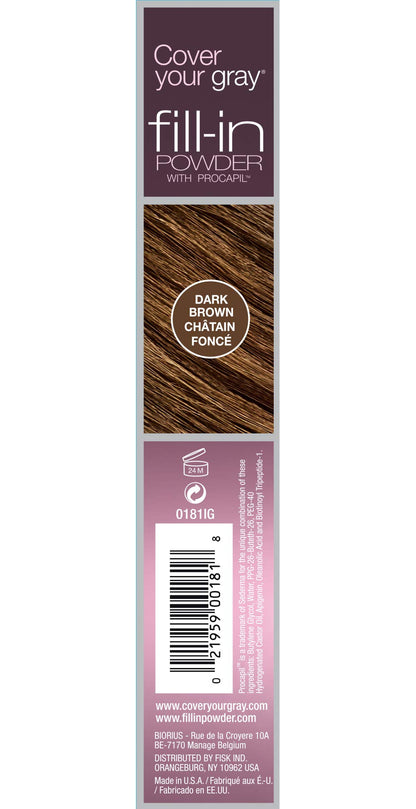 Cover Your Gray Fill In Powder dark brown shade packaging