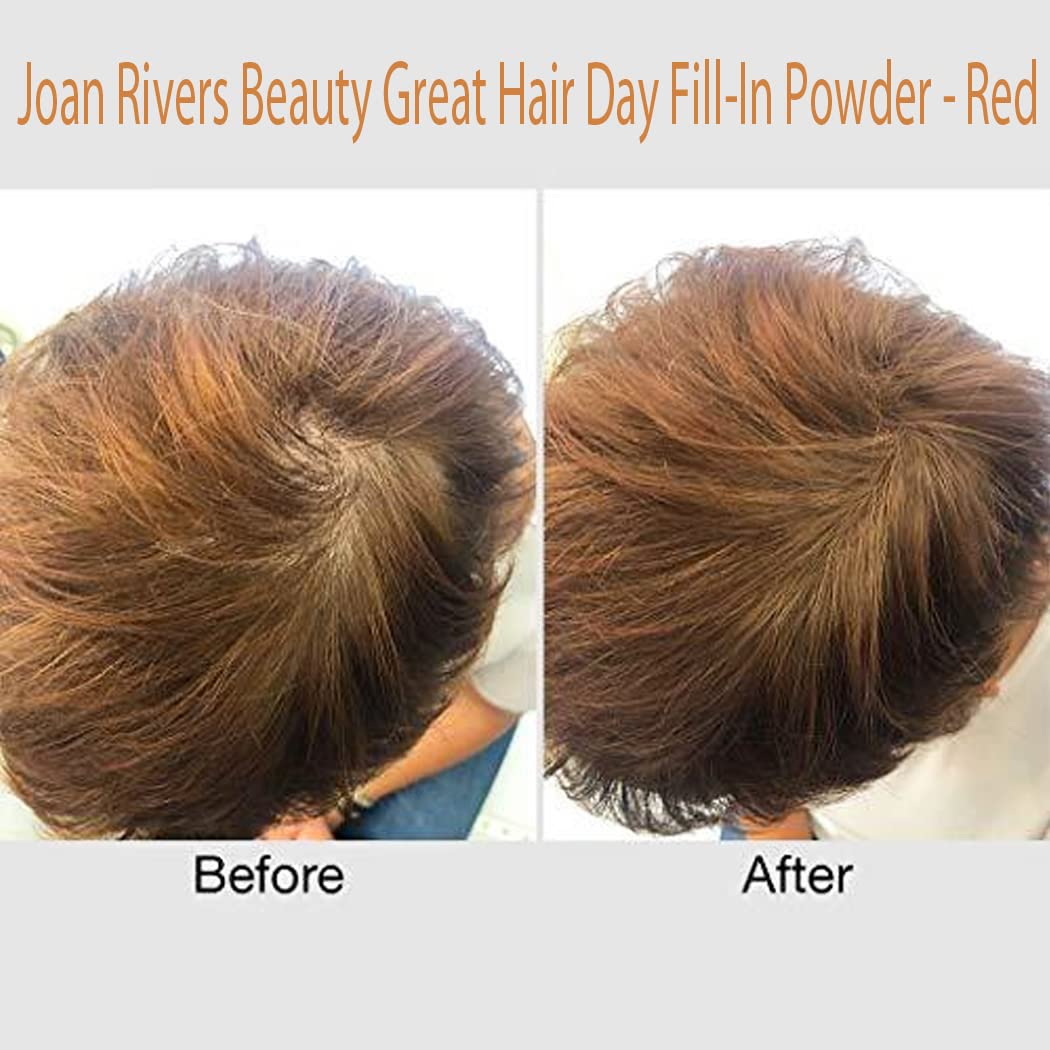 Joan Rivers Beauty Red hair loss powder applicator brush close up view