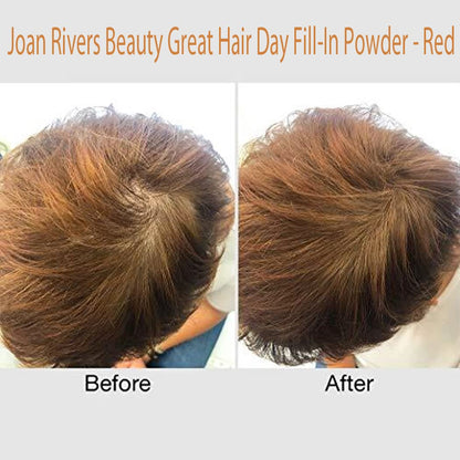 Joan Rivers Beauty Red hair loss powder applicator brush close up view