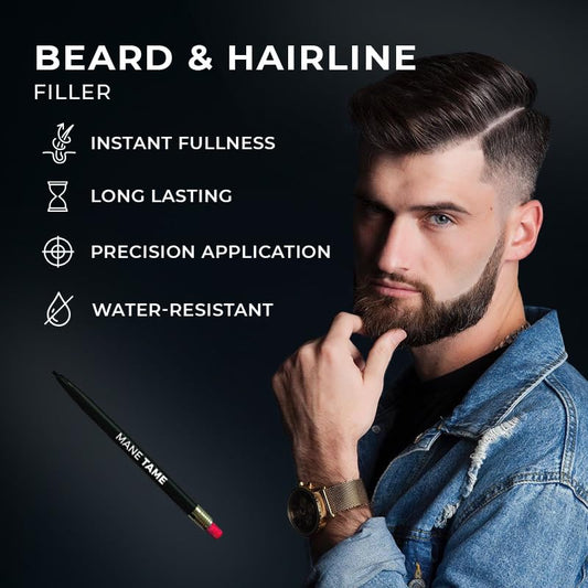 Mane Tame waterproof grooming pencil showing the retractable styling tip
