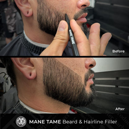 Two pack of Mane Tame black wax filler pencils for men beard styling