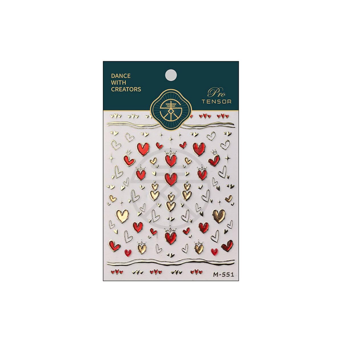 Sevgob DIY manicure nail stickers with metallic gold outlines