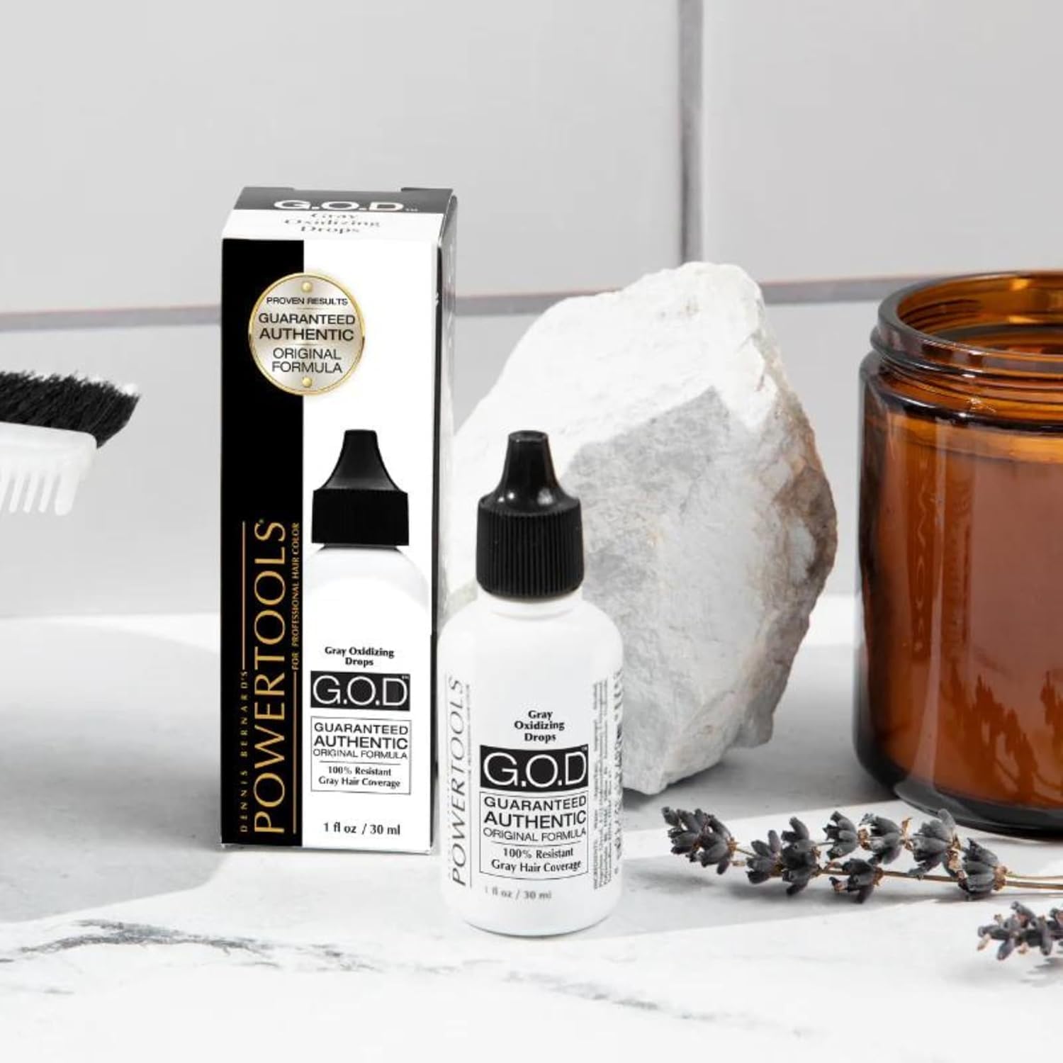 Dennis Bernard Powertools GOD liquid hair color additive packaging details