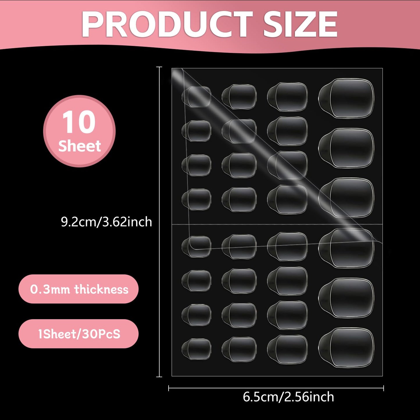 Applying press on nails using Uadbau jelly adhesive tabs