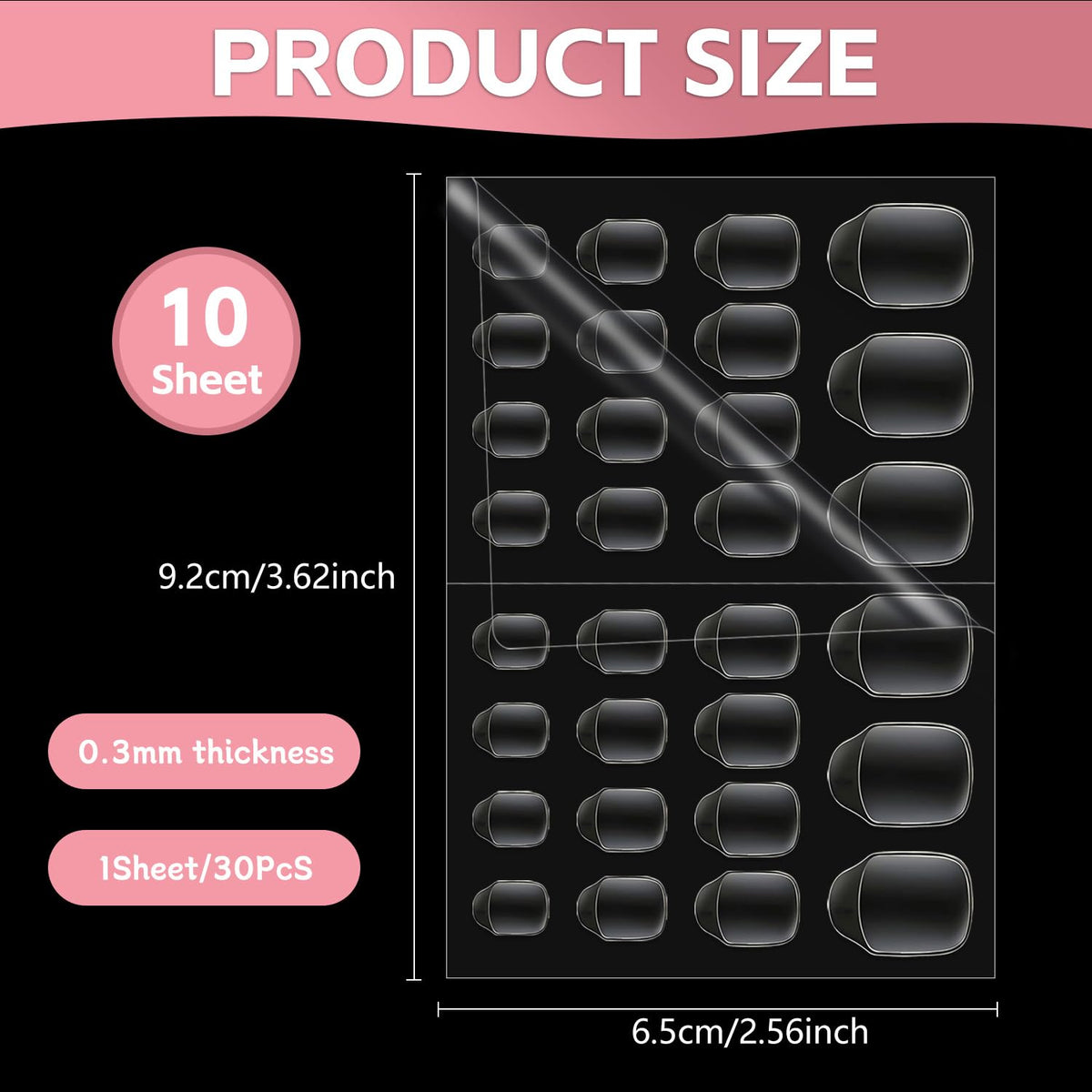 Uadbau long lasting jelly tabs for false nails