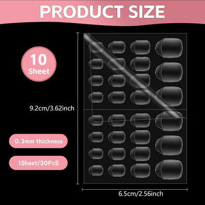 Applying press on nails using Uadbau jelly adhesive tabs