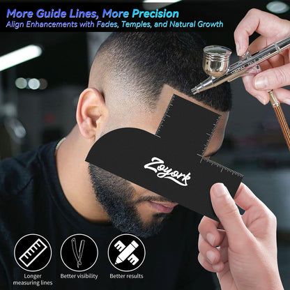 Professional razor line up preparation using chemical resistant Zoyork card