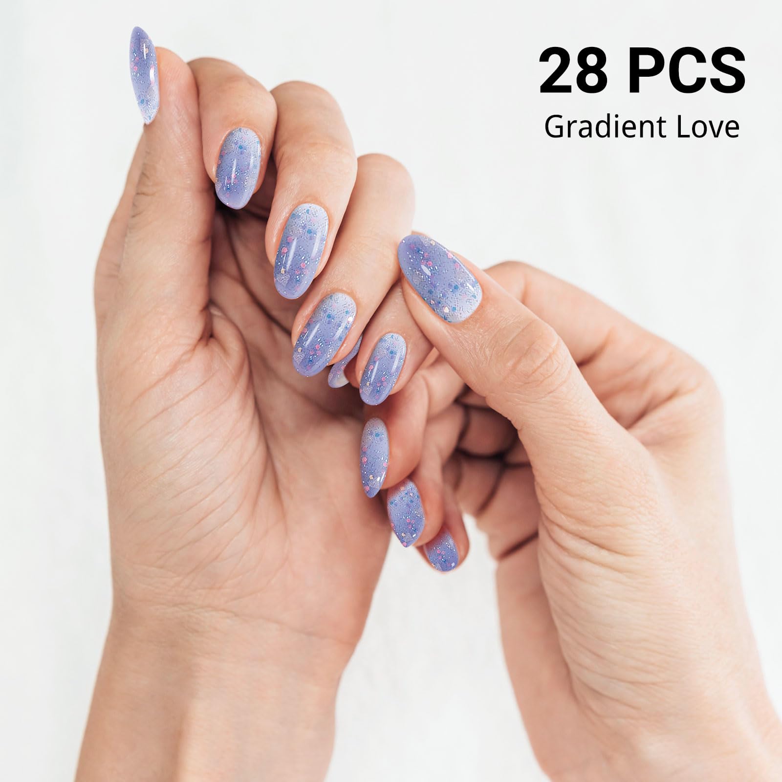 Dukasou gel nail strips packaging showing 28 pieces