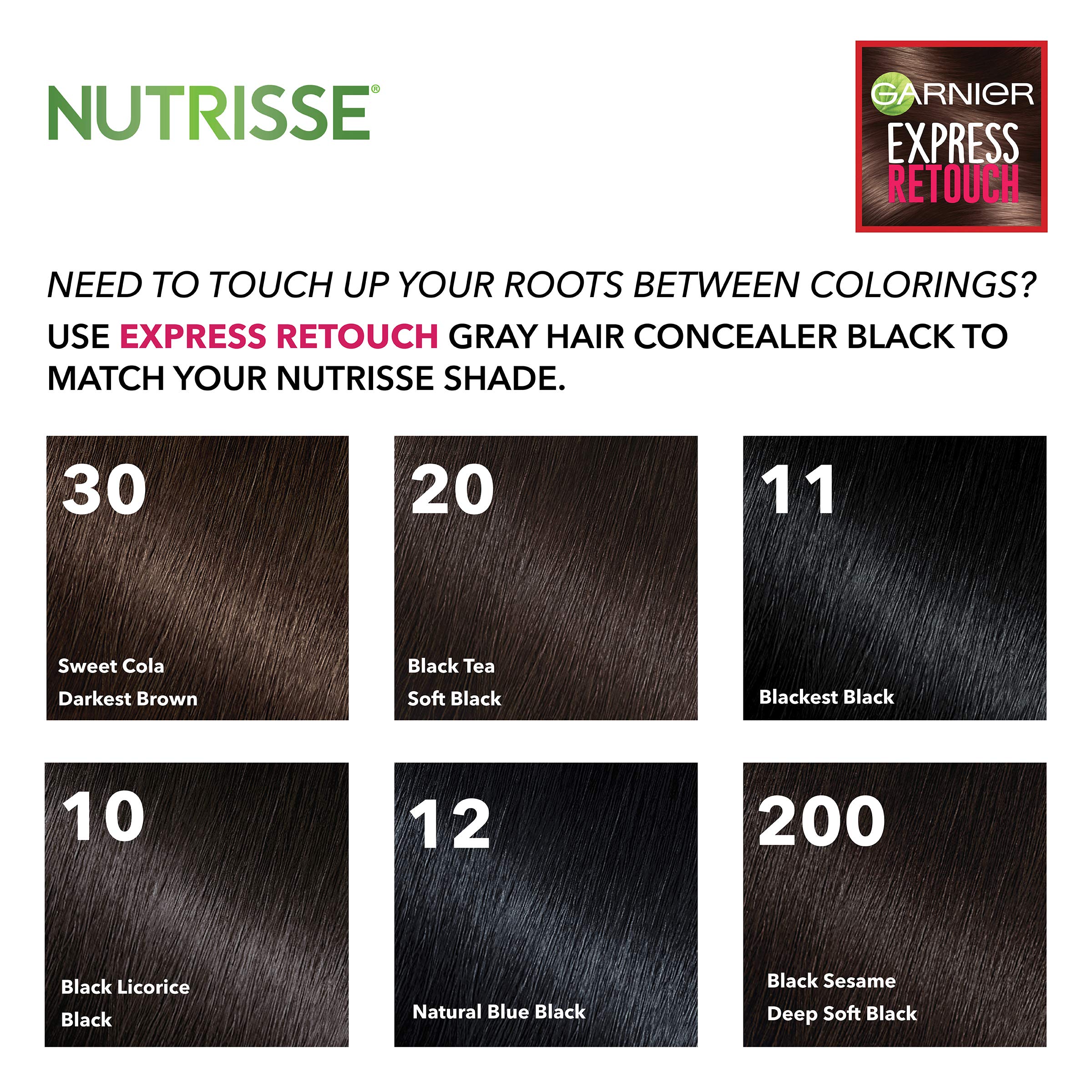 Garnier Express Retouch black liquid hair color applicator tip view