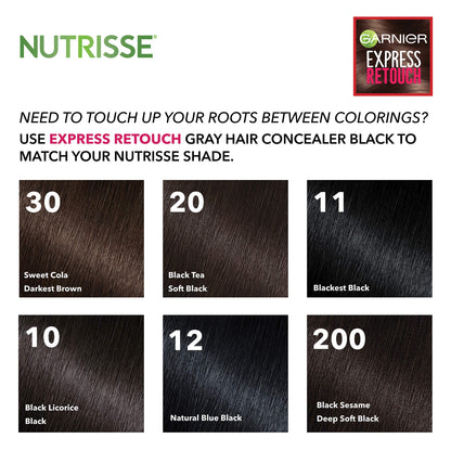 Garnier Express Retouch black liquid hair color applicator tip view