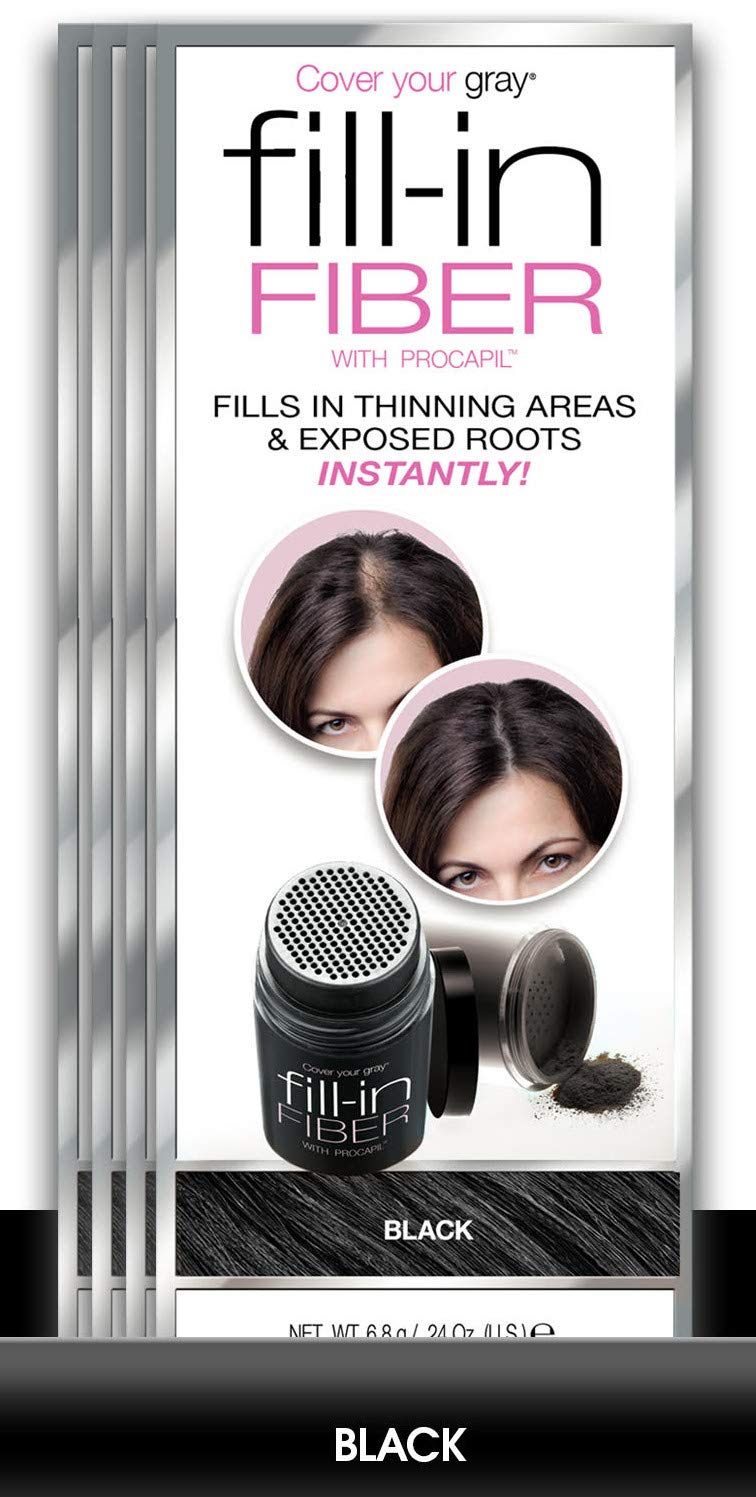 Cover Your Gray hair fibers container on white background