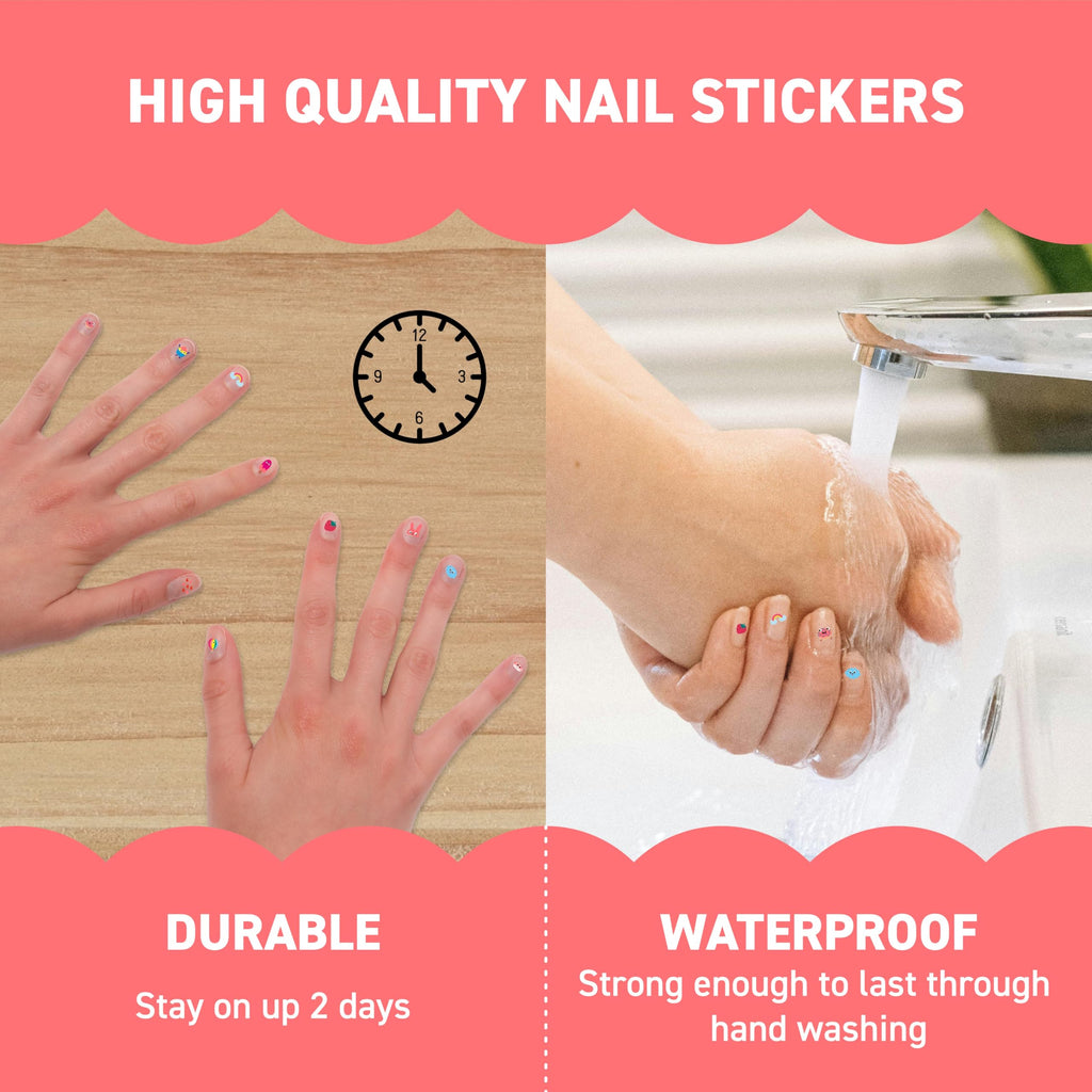Omy nail stickers package back view with product details