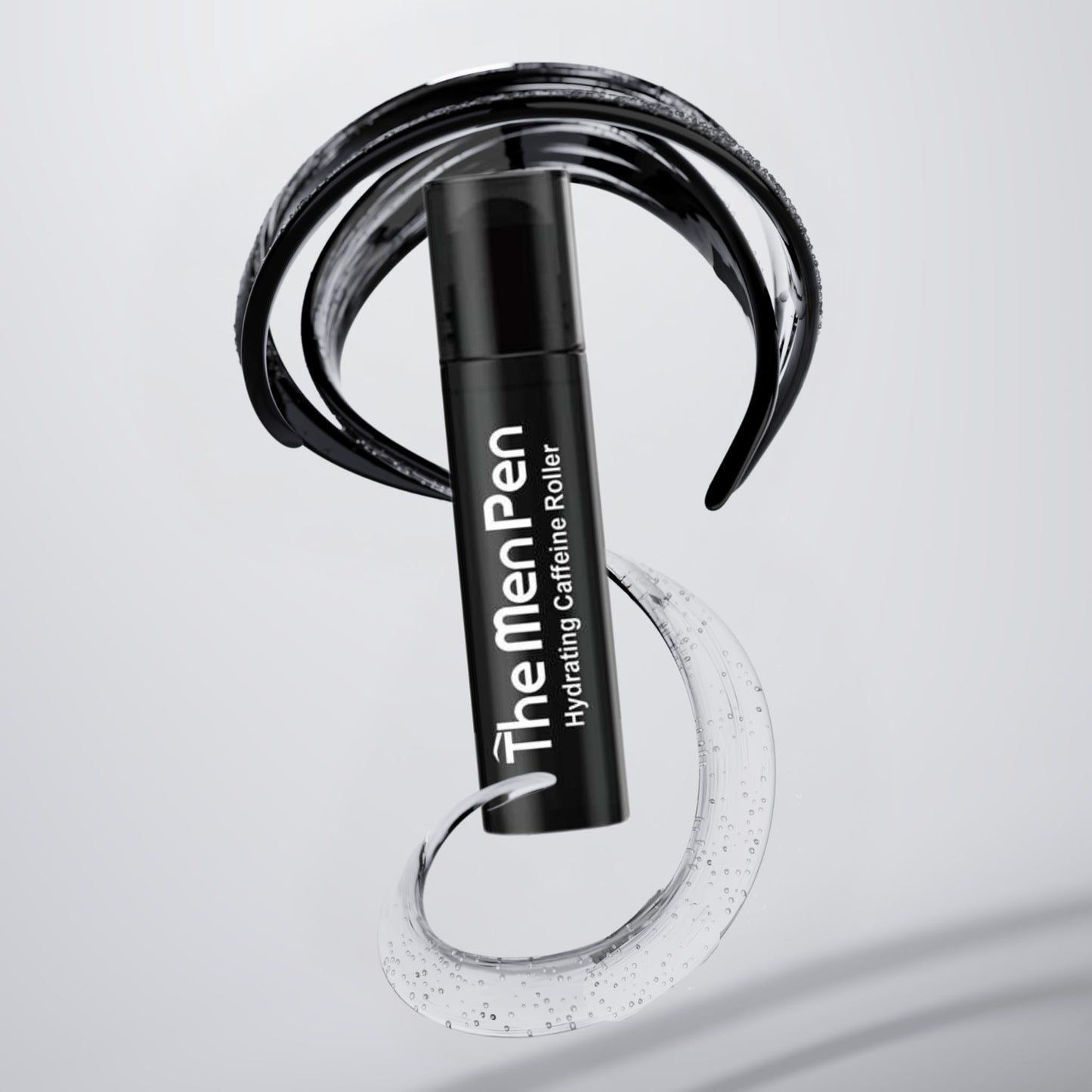 The Men Pen beard filler pen and caffeine eye roller tools close up