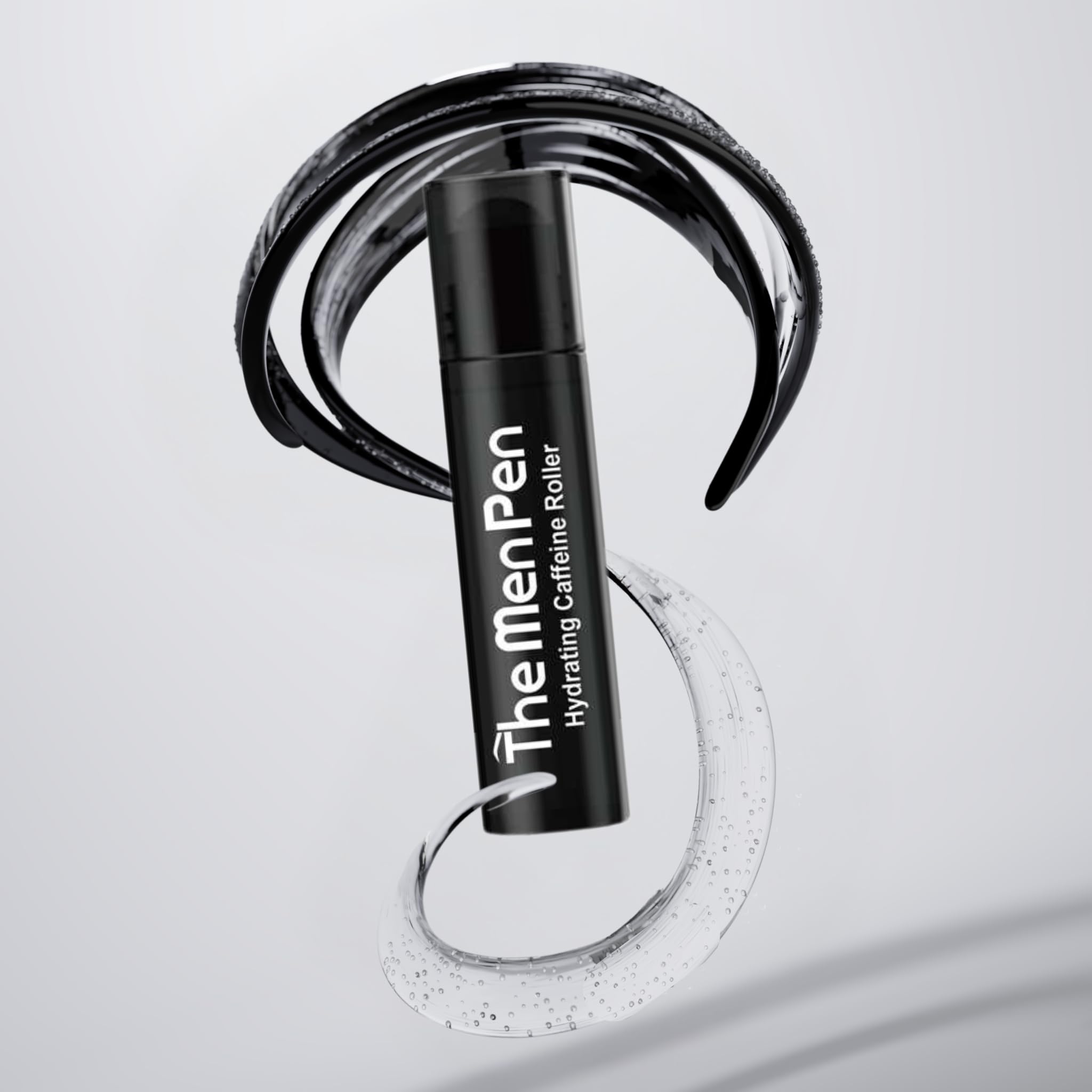 The Men Pen beard filler pen and caffeine eye roller tools close up