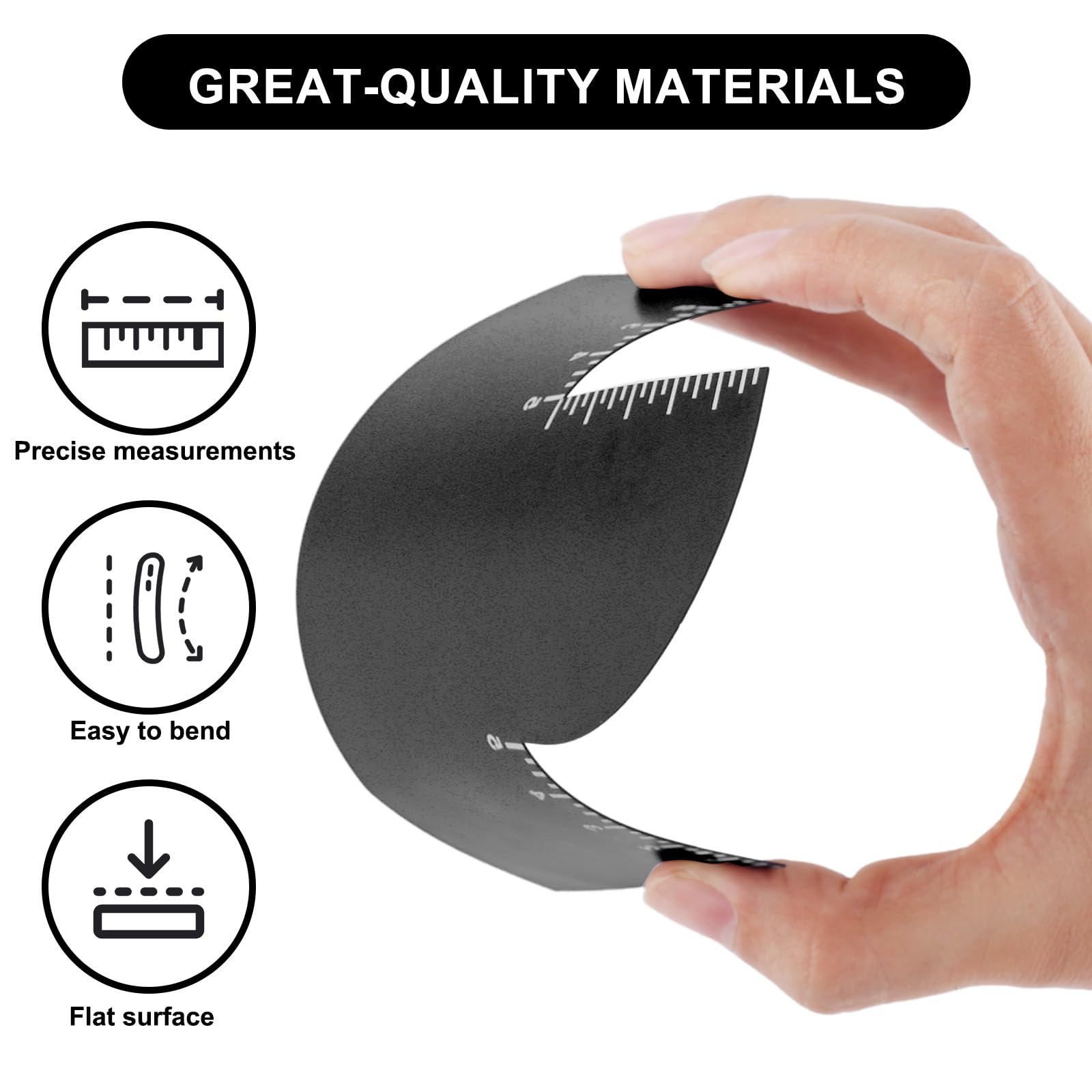 CourtStencil color spray edge alignment card demonstrating flexible material bending for facial contours