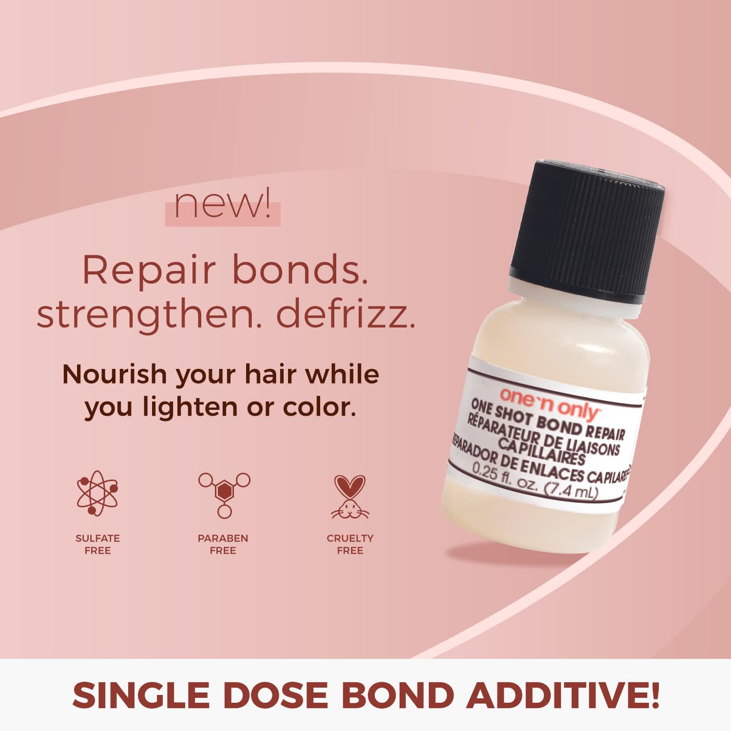 One 'n Only hair bonding treatment additive being mixed into a hair color bowl