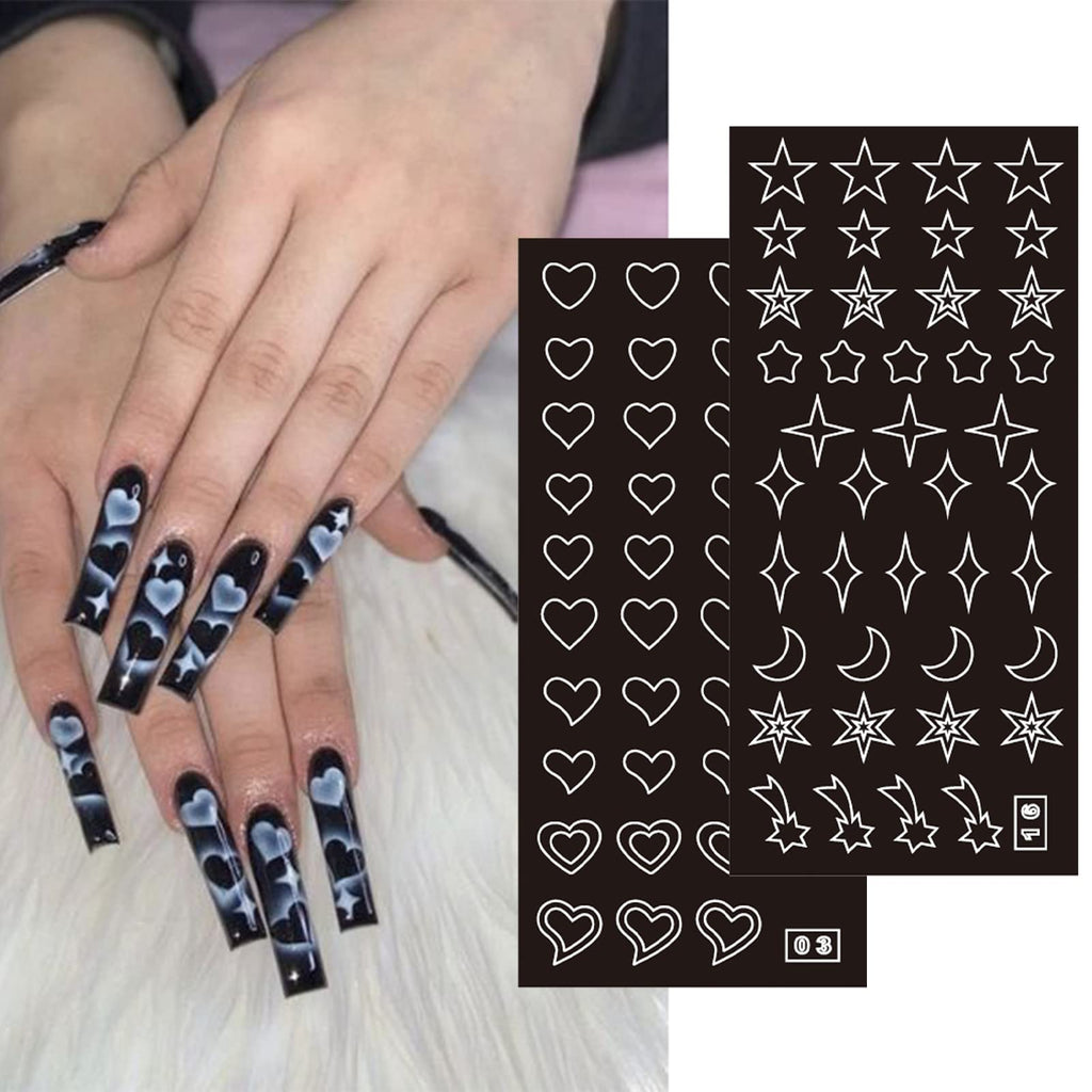 Winthrop 24 sheets nail stickers featuring French designs