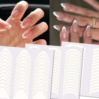 Close-up view of the 3 moon shape designs on sticker sheets