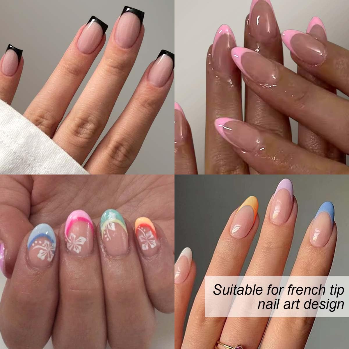 Complete set of 912 pieces HPYFOI French manicure guides