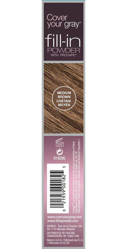 Irene Gari matte hair powder root concealer open compact showing medium brown shade and mirror