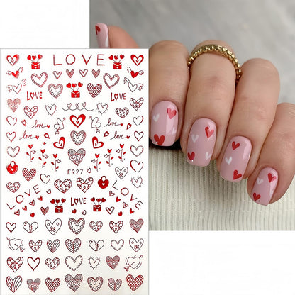Professional heart shaped nail stickers for acrylic nails