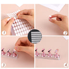 Trinkrittey nail art display tapes organized for salon manicure work