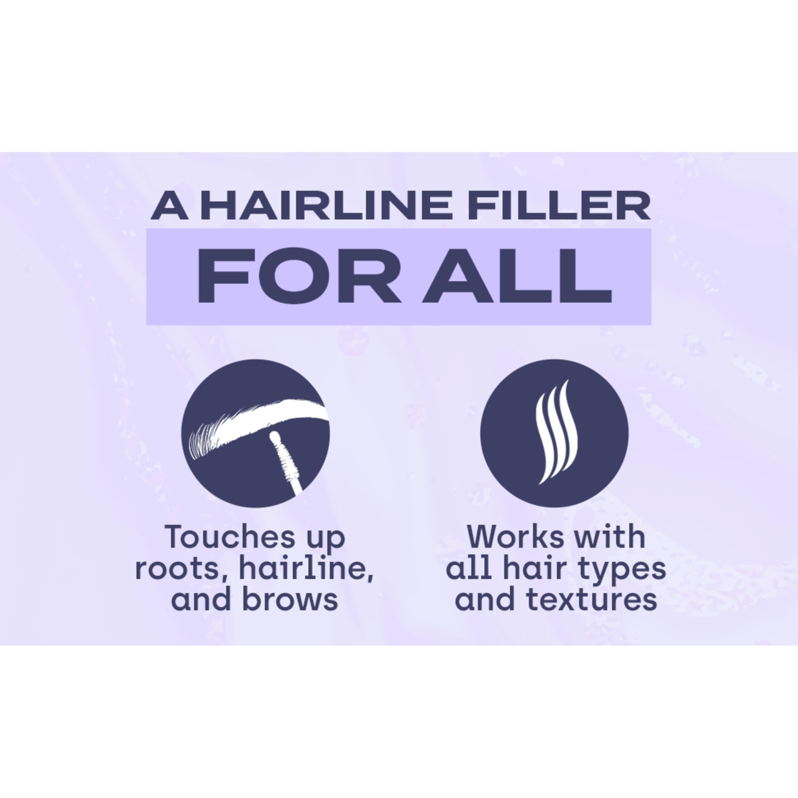 Toppik Fill Me In Hairline Filler Medium Brown swatch of the keratin and argan oil formula