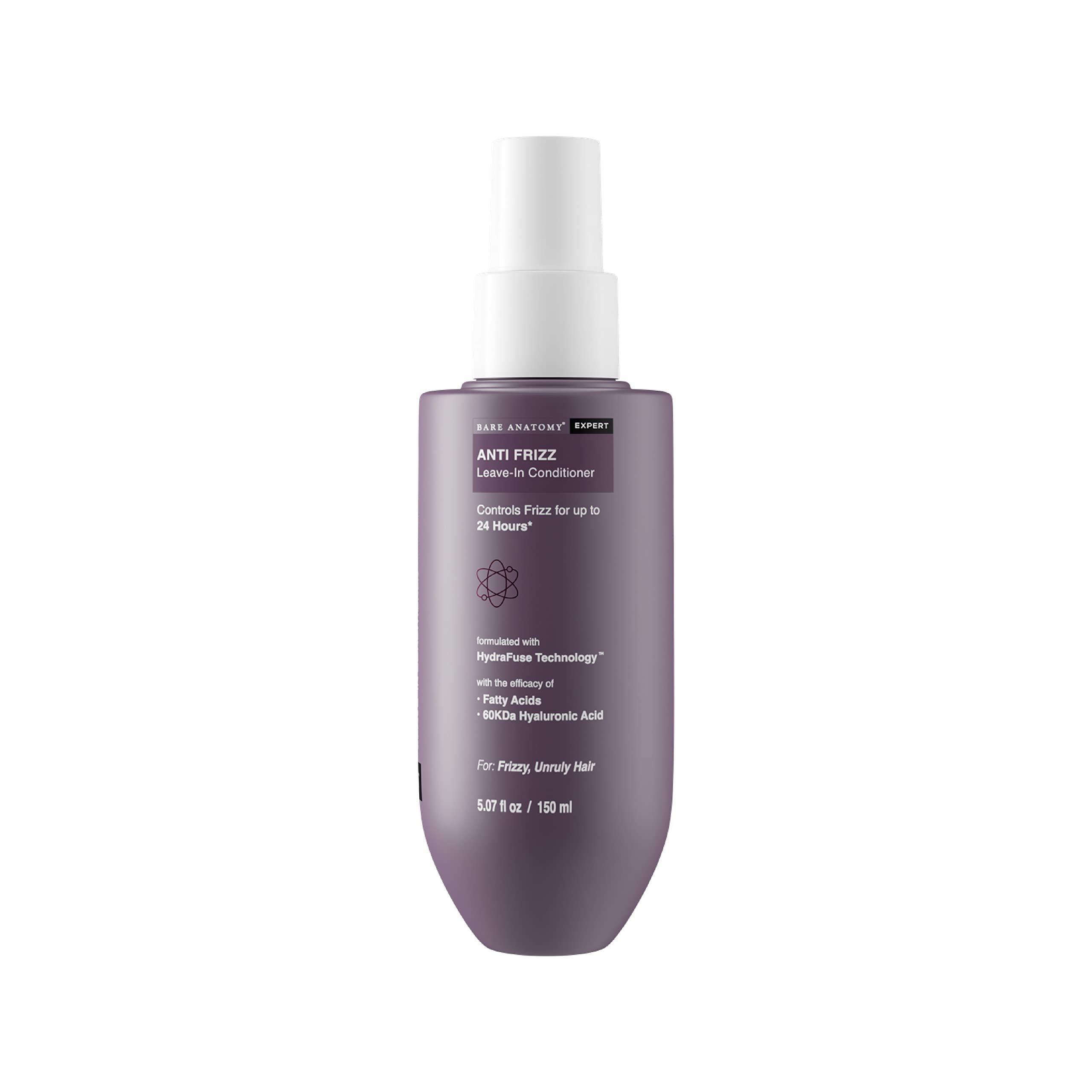 Bare Anatomy anti frizz leave in hair cream application on damp hair ends