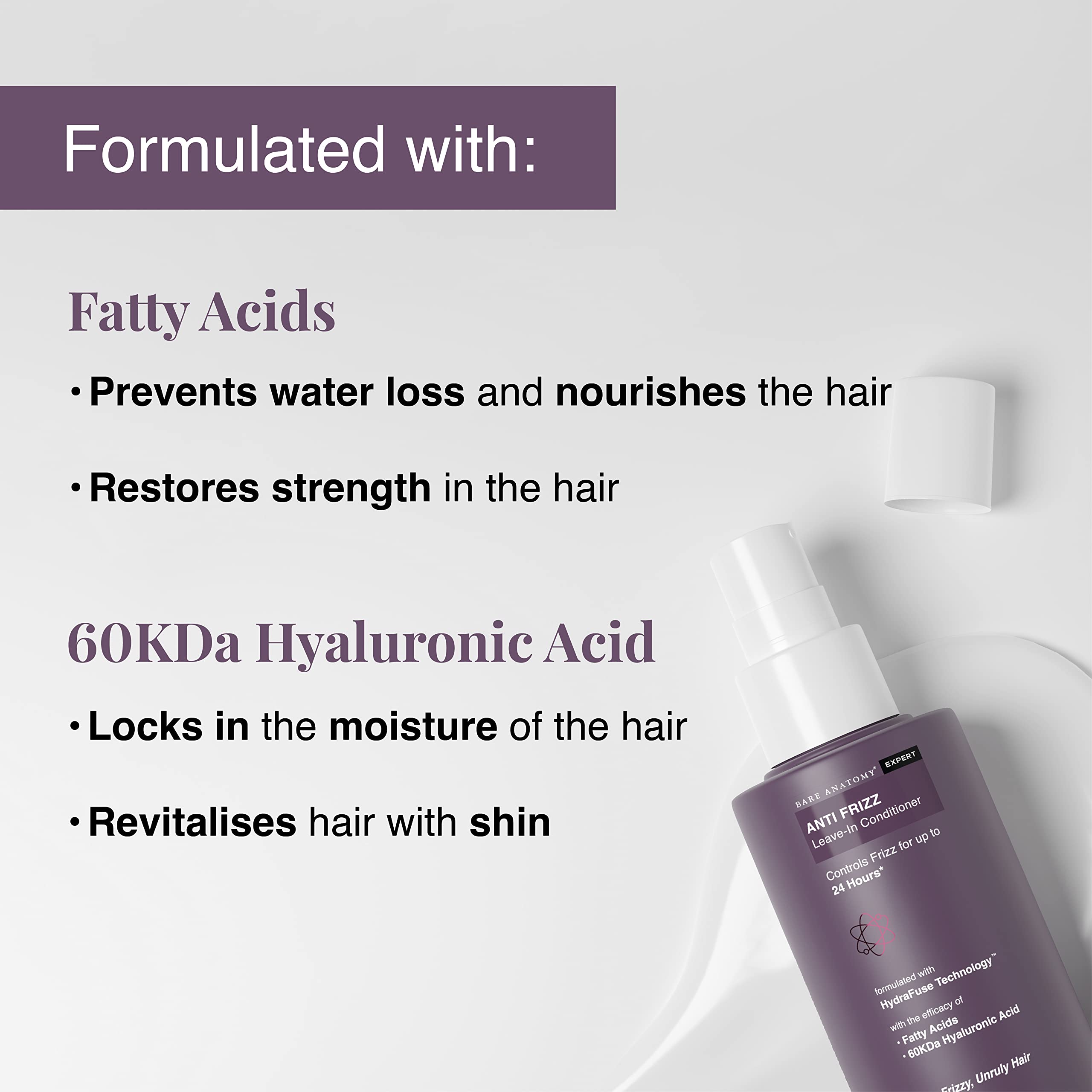 Bare Anatomy 150ml pump dispenser bottle for frizzy hair care