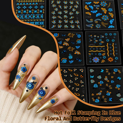 Full collection of 90 sheets of DIY nail art stickers